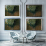 Graveyard at dusk Czeslaw Pelczynski framed posters mockup