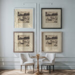 Grazing Sheep Weidende Schafe 1916 Lovis Corinth framed posters mockup