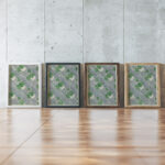 Green Geometric 1915 Hannah Borger Overbeck framed posters mockup Green Geometric 1915 Hannah Borger Overbeck framed posters mockup