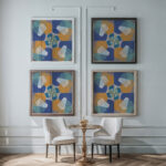 Green Squares ca. 1934 Joseph Schillinger framed posters mockup