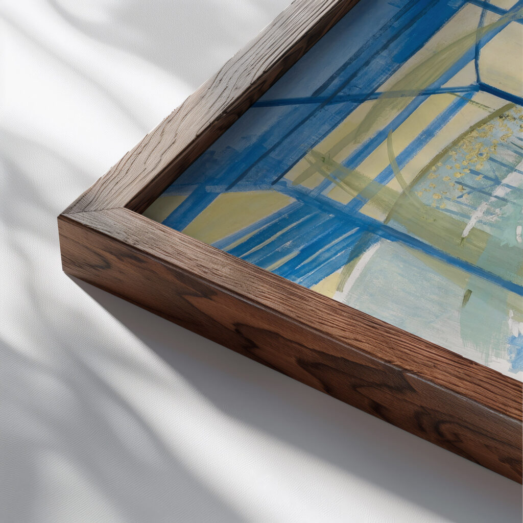 Greenhouse 1939 Walter Kurt Wiemken close up dark wood mockup