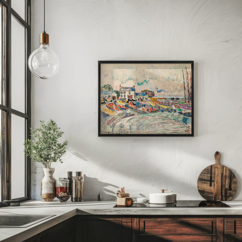 Groix Le Nettoyage Des Voiles 1923 Paul Signac 6 mockup