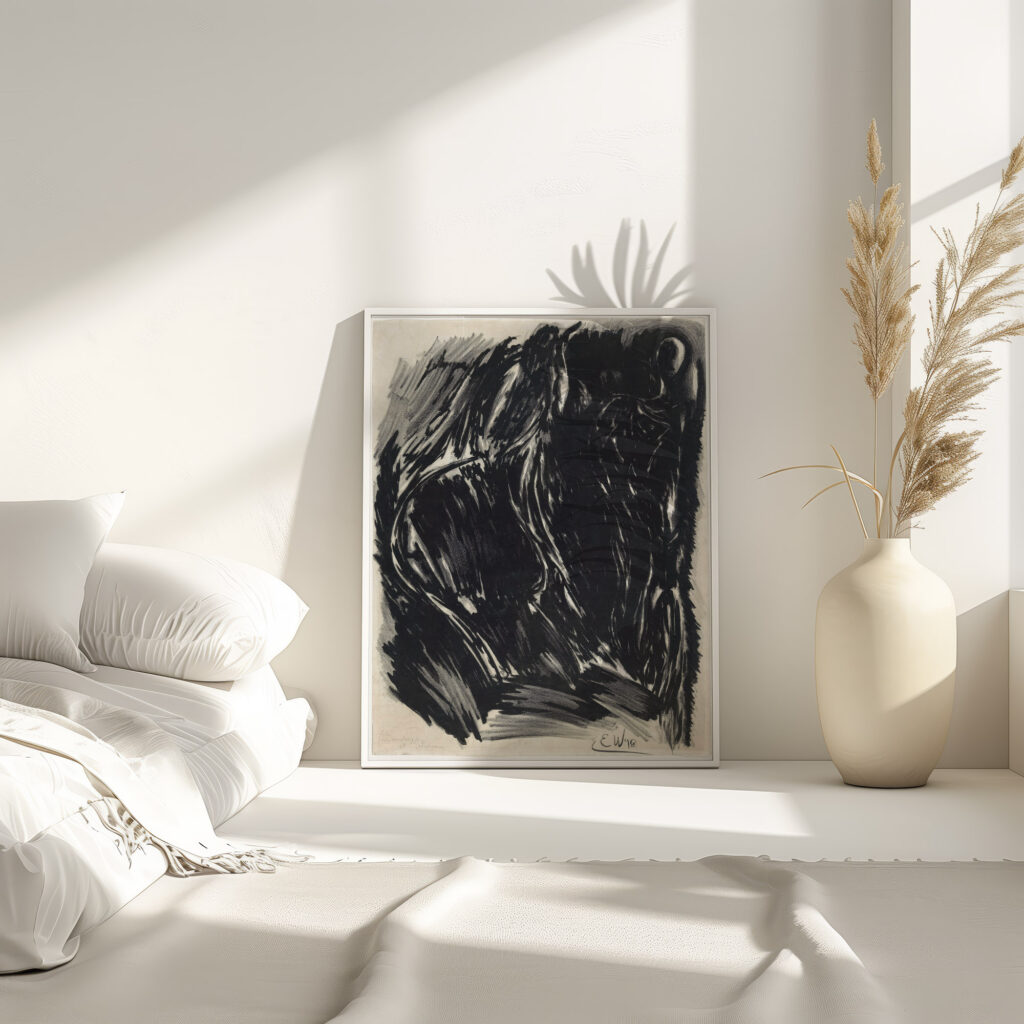 Groote litho eenig exemplaar 1900 Erich Wichmann 4 mockup