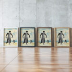 Grose Dame kleiner Mann 1939 Karl Wiener framed posters mockup