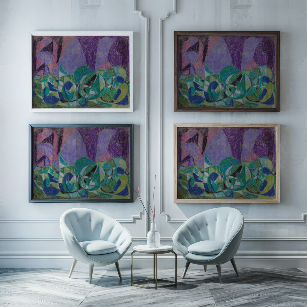 Grose Komposition circa 1926 1929 Adolf Holzel framed posters mockup