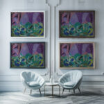 Grose Komposition circa 1926 1929 Adolf Holzel framed posters mockup