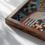 Grosser Engel 1933 August Babberger close up dark wood mockup