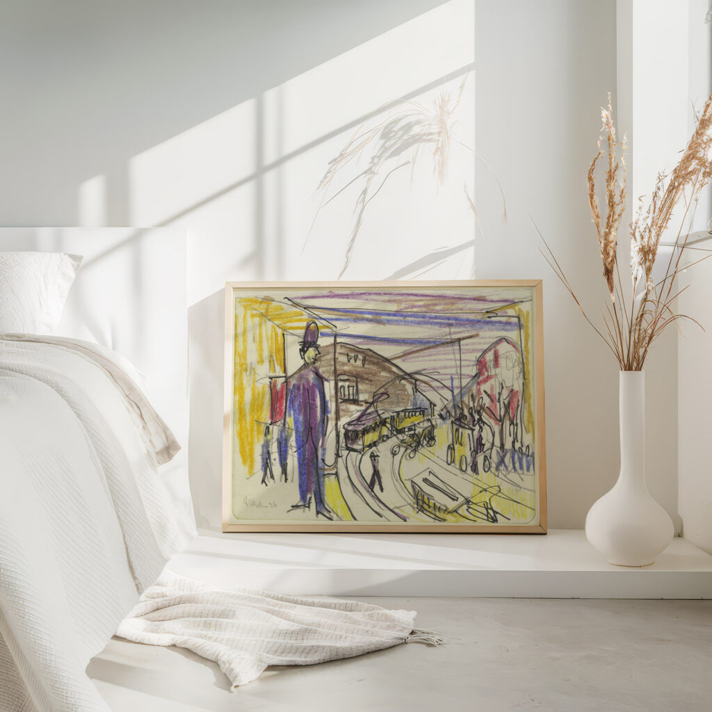 Grosstadtstrase mit Trambahnen 1926 Ernst Ludwig Kirchner 4 mockup