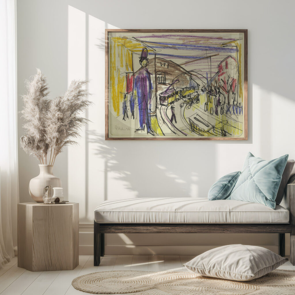 Grosstadtstrase mit Trambahnen 1926 Ernst Ludwig Kirchner 5 mockup