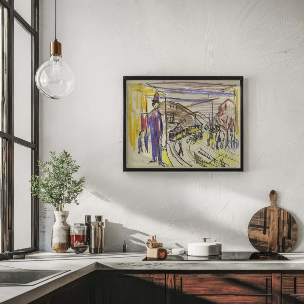 Grosstadtstrase mit Trambahnen 1926 Ernst Ludwig Kirchner 6 mockup