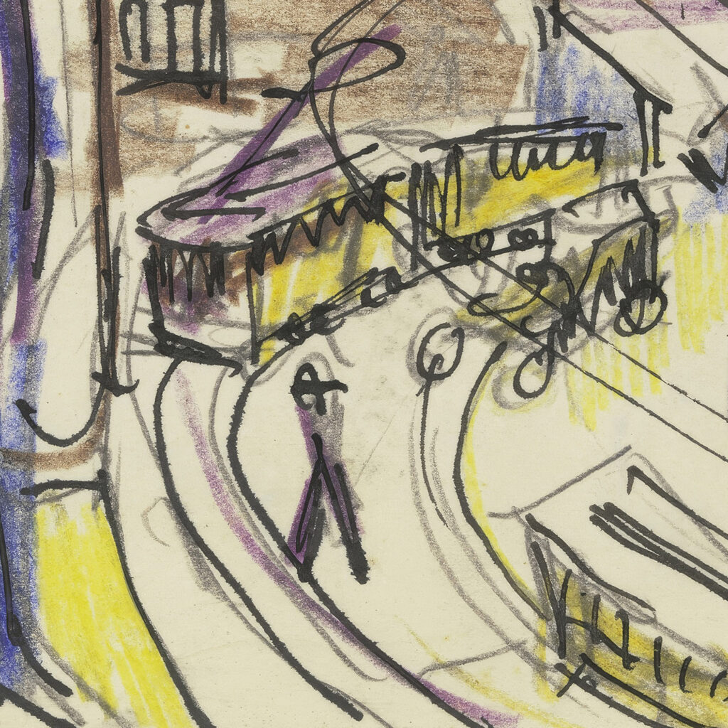 Grosstadtstrase mit Trambahnen 1926 Ernst Ludwig Kirchner 8 mockup