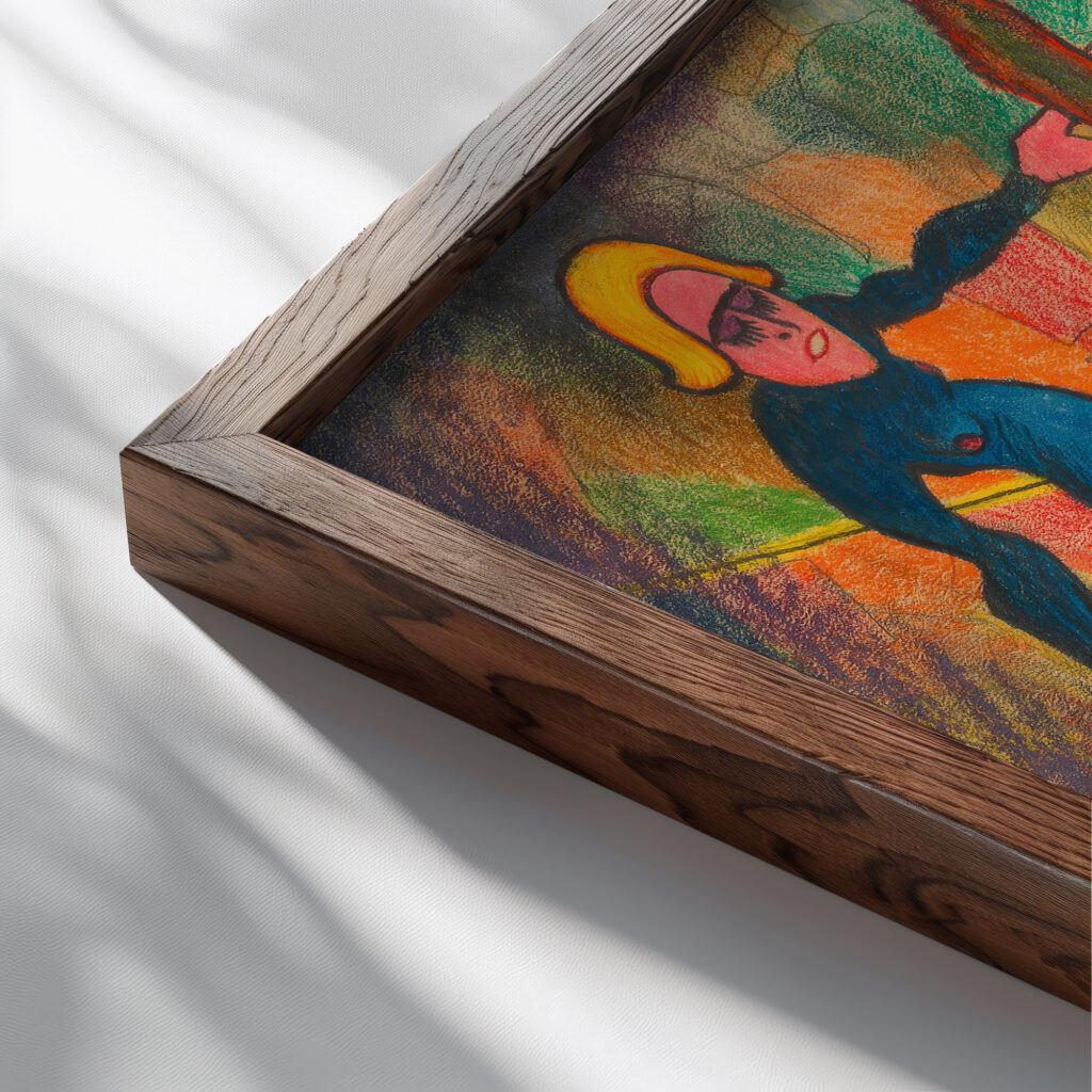 Groteske around 1928 Karl Wiener close up dark wood mockup