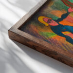 Groteske around 1928 Karl Wiener close up dark wood mockup
