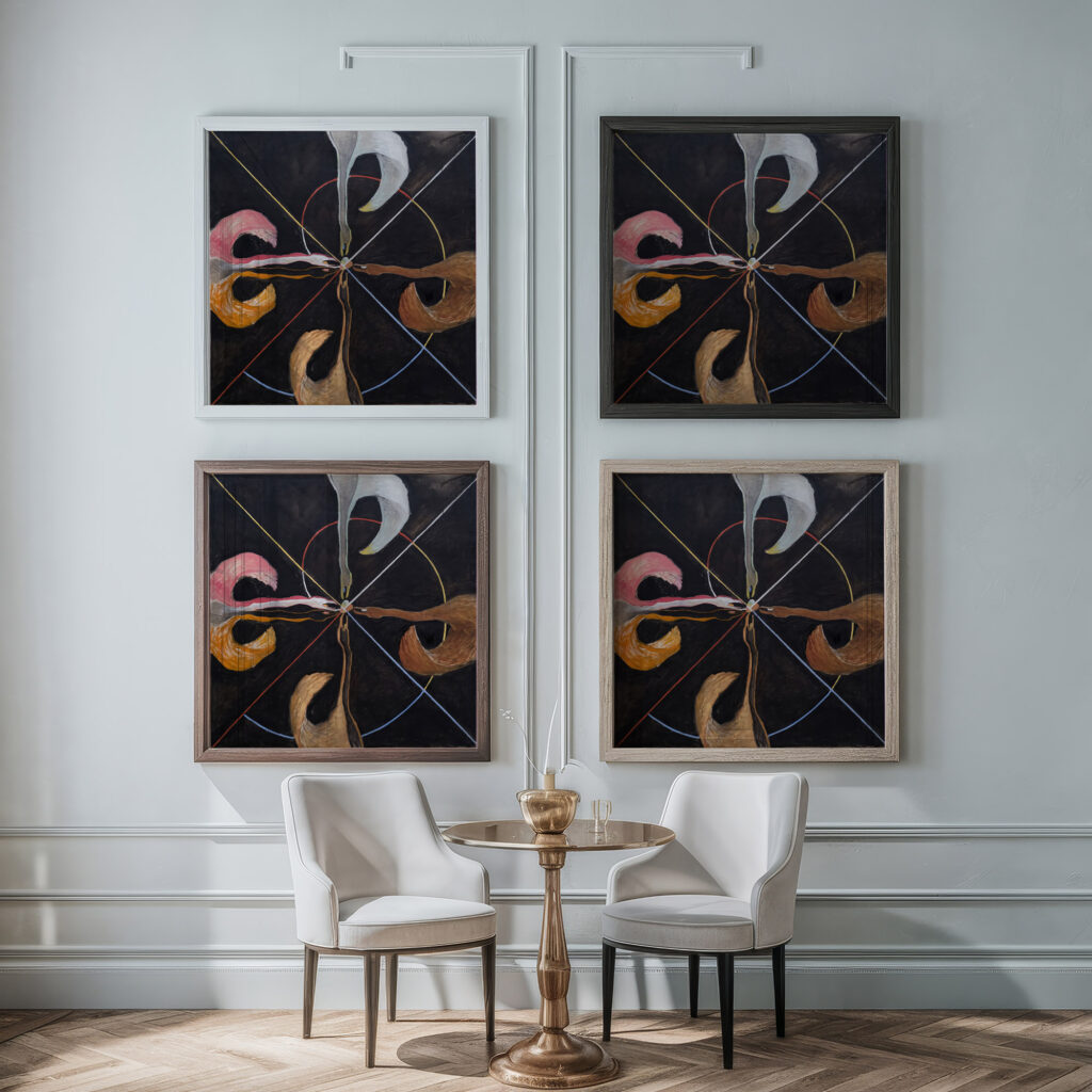 Group IX SUW The Swan No. 7 1915 Hilma af Klint framed posters mockup