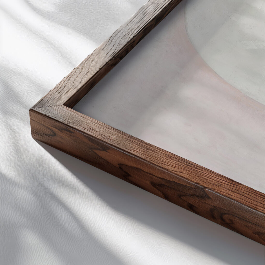 Group IXSUW No. 12 The Swan No. 12 1915 Hilma af Klint close up dark wood mockup