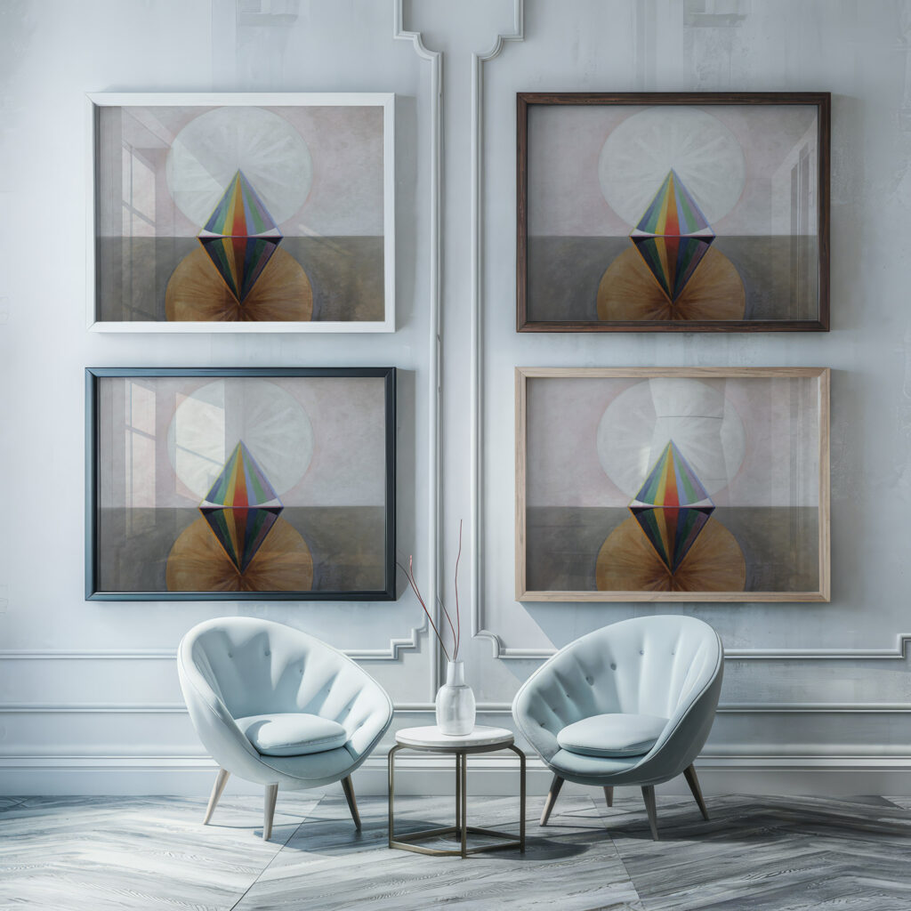 Group IXSUW No. 12 The Swan No. 12 1915 Hilma af Klint framed posters mockup