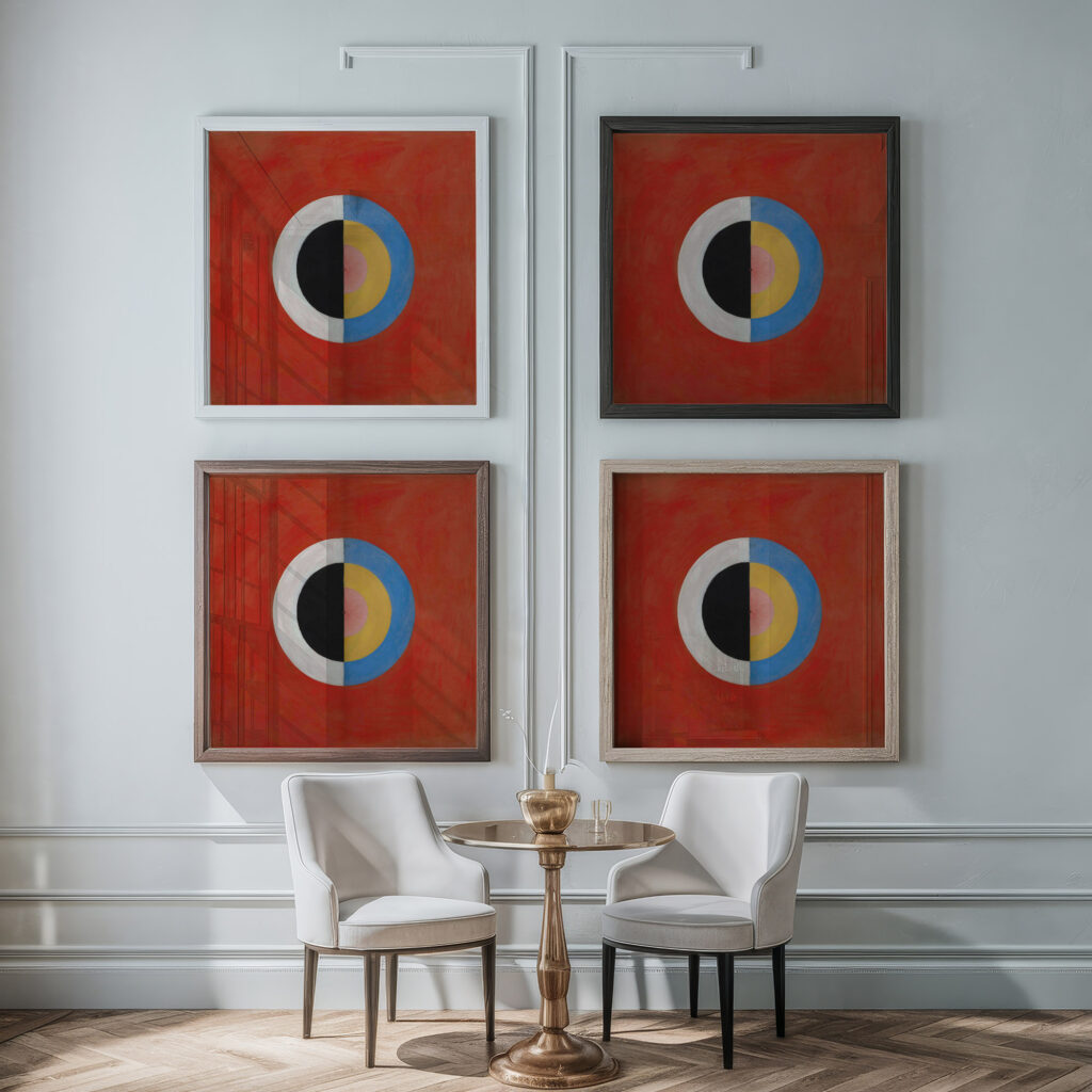 Group IXSUW No. 17. The Swan No. 17 1914 1915 Hilma af Klint framed posters mockup