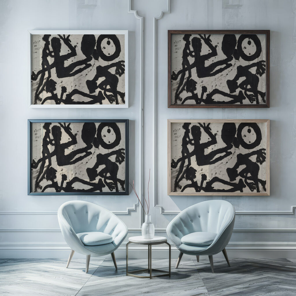 Group Of Persons With Tyre Louis Soutter framed posters mockup