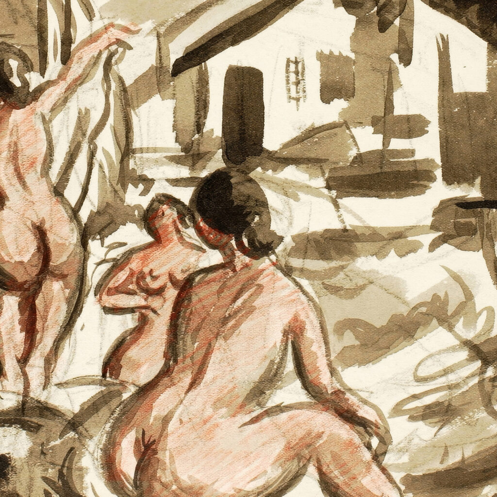 Group of Four Female Nudes Carl Newman 8 mockup