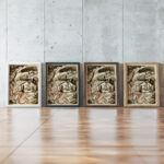 Group of Four Female Nudes Carl Newman framed posters mockup