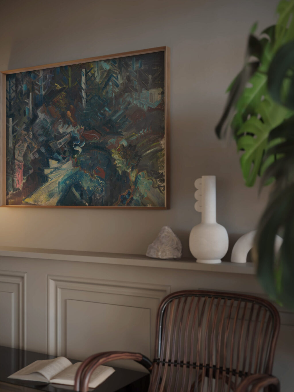 Group of Men in the Woods 1930 1940 Arnold Peter Weisz Kubincan video mockup