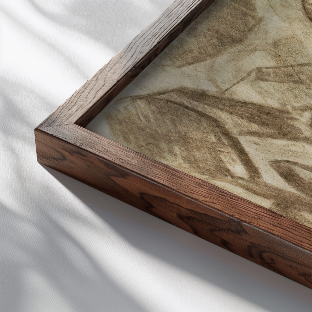 Group of Nudes Carl Newman close up dark wood mockup