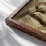 Group of Three Female Nudes Carl Newman close up dark wood mockup