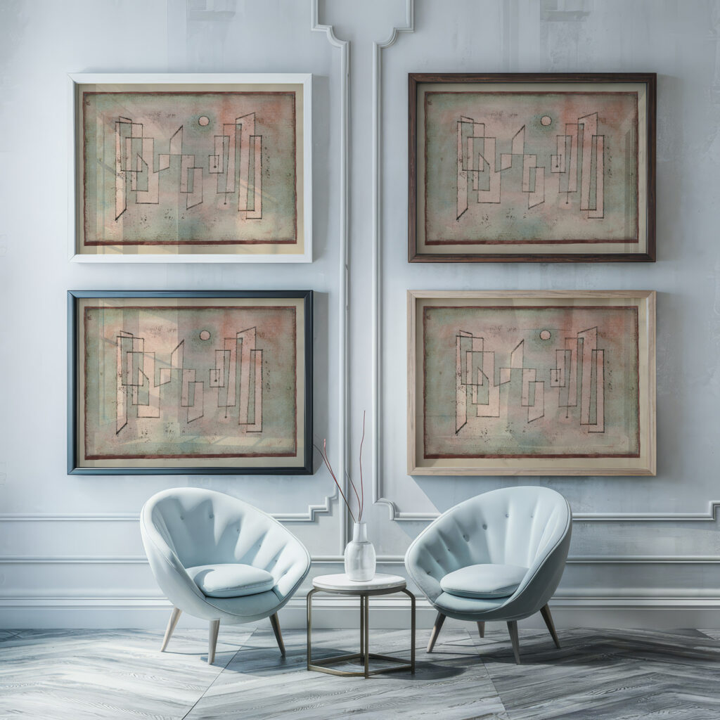 Grundfeste Foundation 1922 Paul Klee framed posters mockup