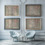 Grundfeste Foundation 1922 Paul Klee framed posters mockup