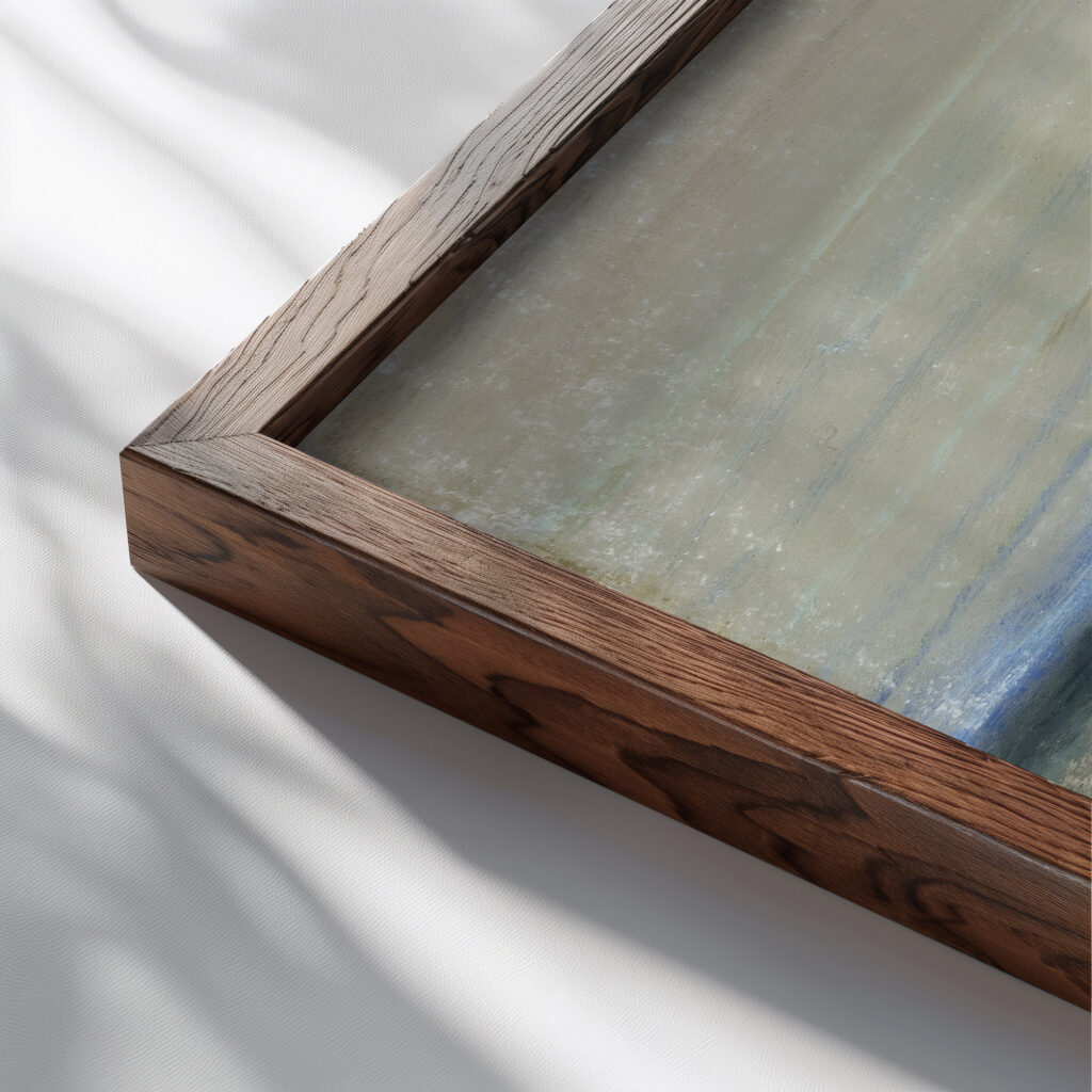 Grundplan af tilskuersalen i Komediehuset 1701 – 1754 Caspar Frederik Harsdorff close up dark wood mockup