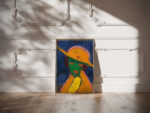 Grune Frau mit gelbem Hut I 1913 Hermann Stenner video mockup