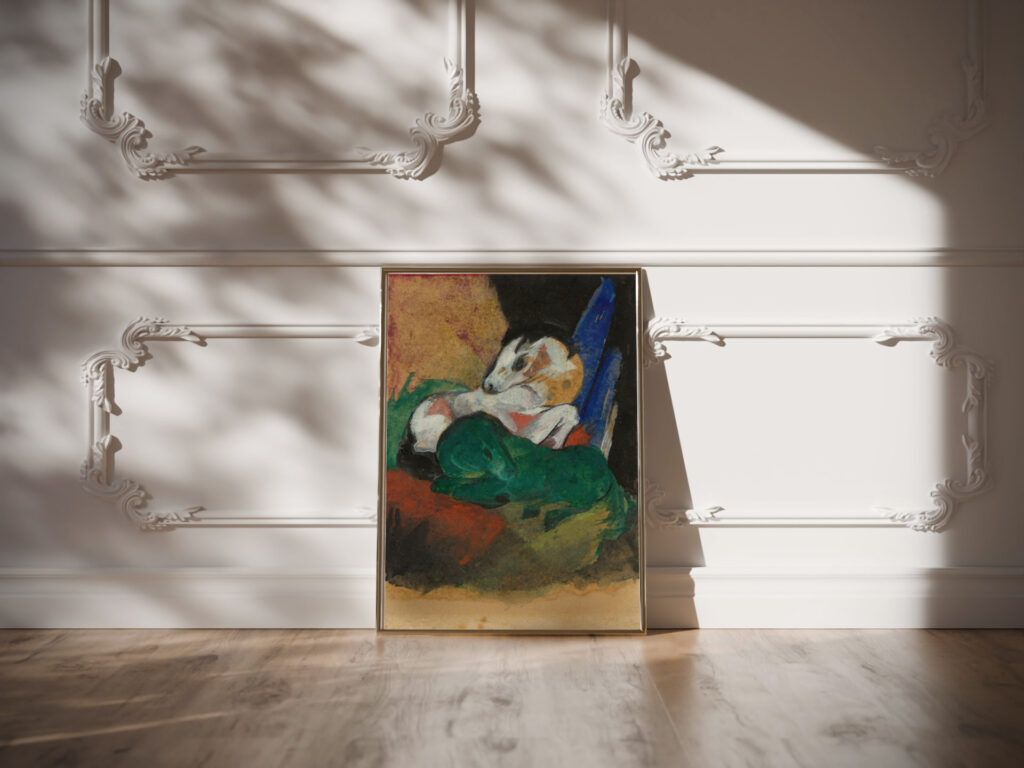 Grunes und weises Pferd 1913 Franz Marc video mockup