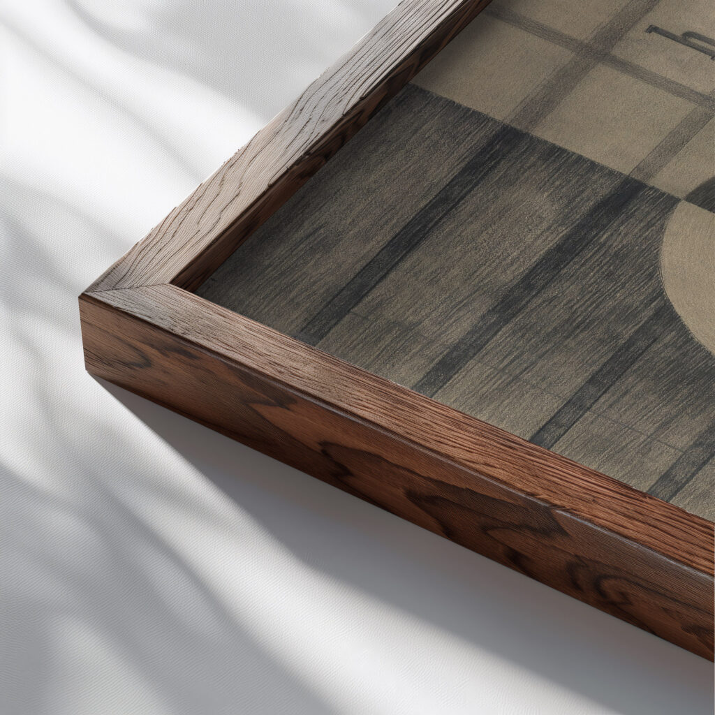 Gruppe 1931 Heinrich Horle close up dark wood mockup