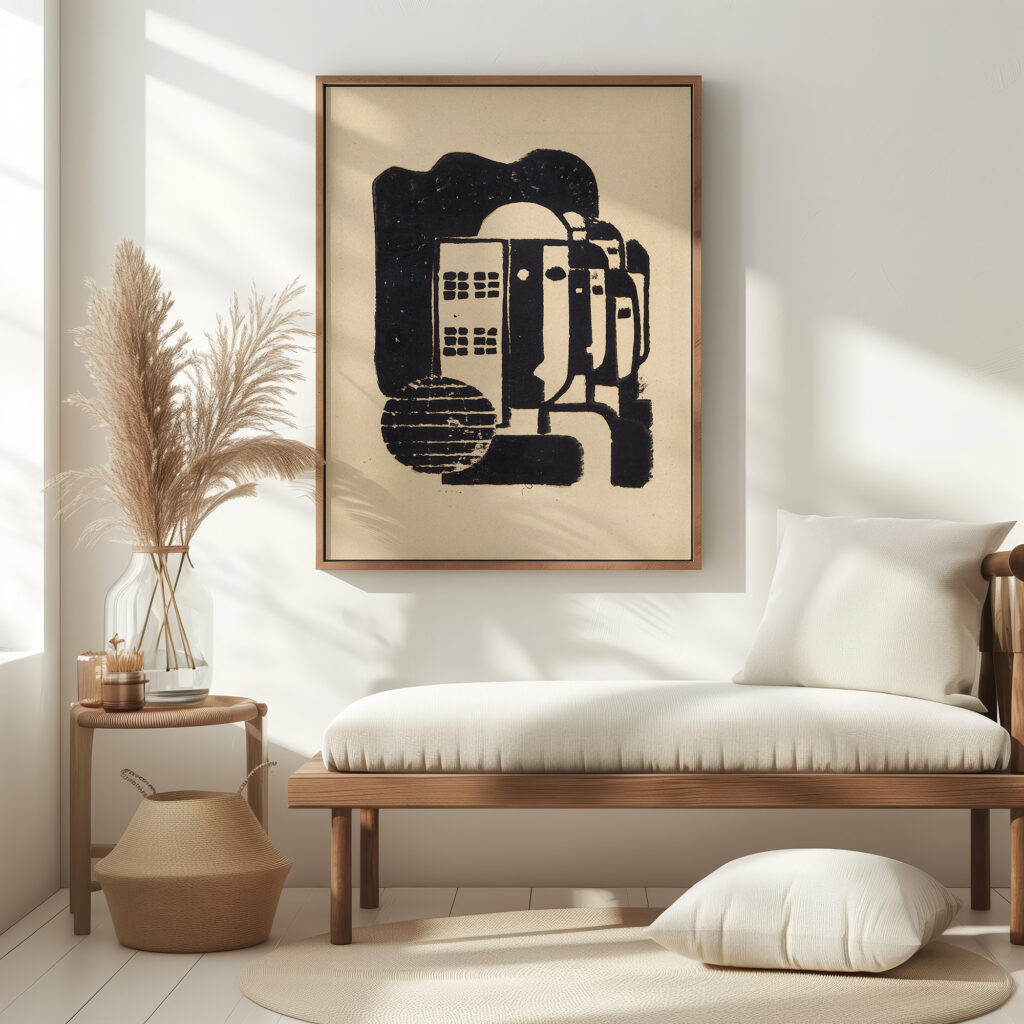 Gruppe neben Fassade mit Gitterfenstern. Vor 1927 before 1927 Franz Wilhelm Seiwert 5 mockup