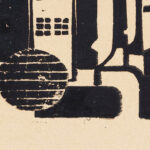 Gruppe neben Fassade mit Gitterfenstern. Vor 1927 before 1927 Franz Wilhelm Seiwert 8 mockup