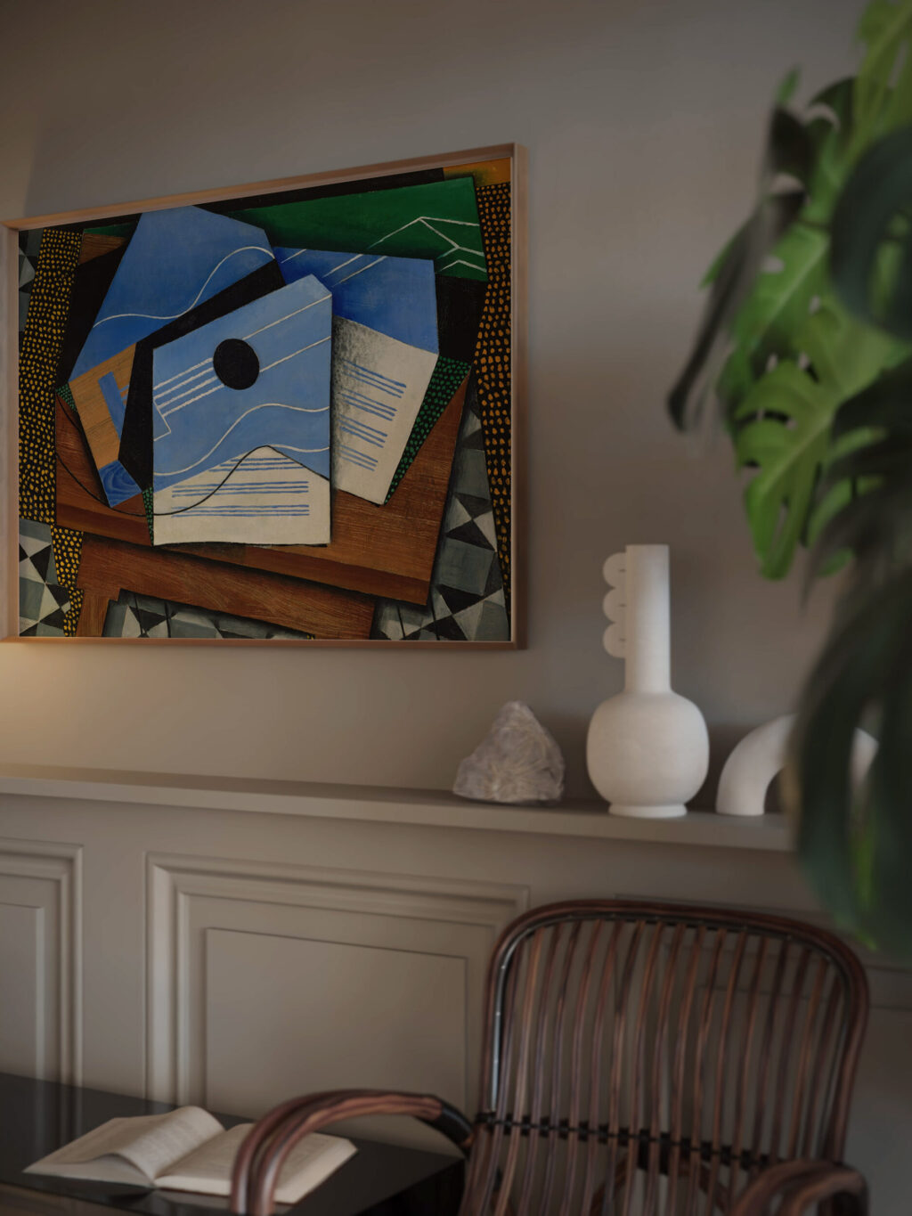 Guitar on a table 1915 Juan Gris video mockup