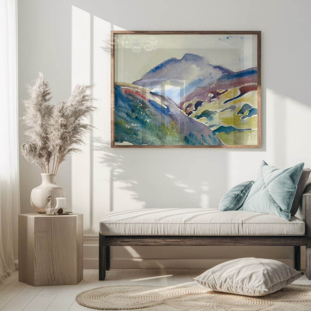HIGH MOUNTAIN LANDSCAPE UPPER ENGADINE Giovanni Giacometti 5 mockup