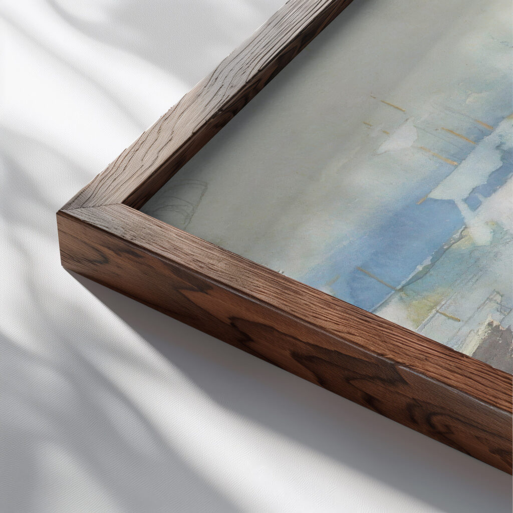 Haikon lahti Albert Edelfelt close up dark wood mockup