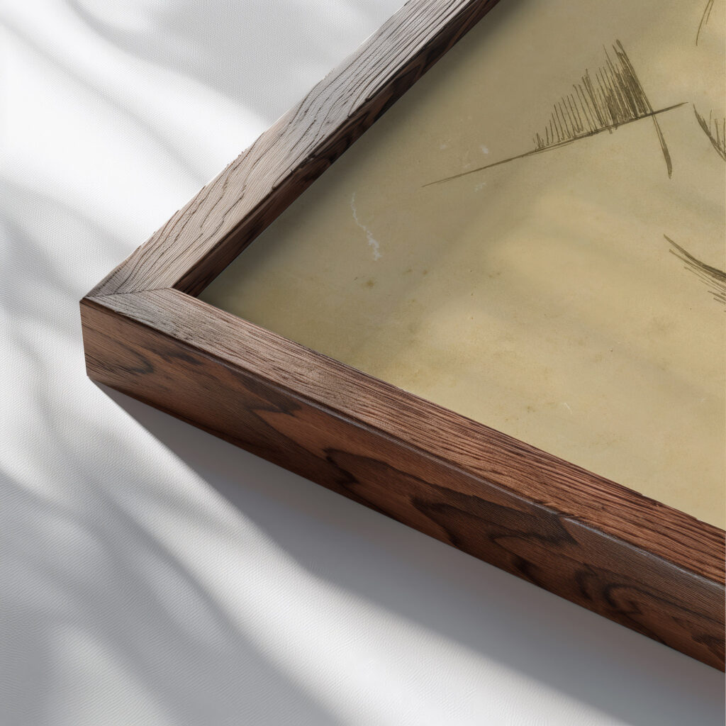 Half Nude Girl Antonin Prochazka close up dark wood mockup