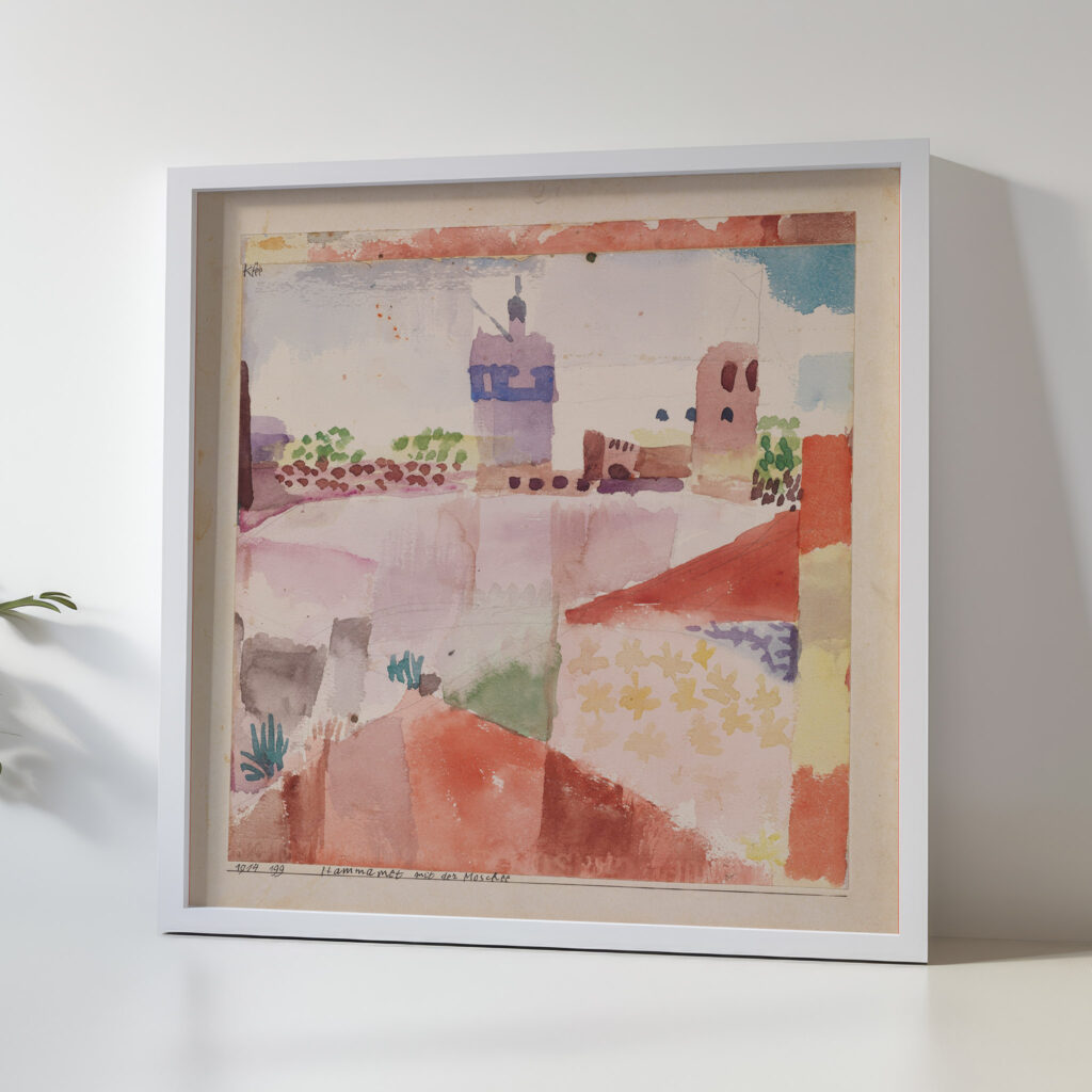 Hammamet with Its Mosque 1914 Paul Klee 5 mockup