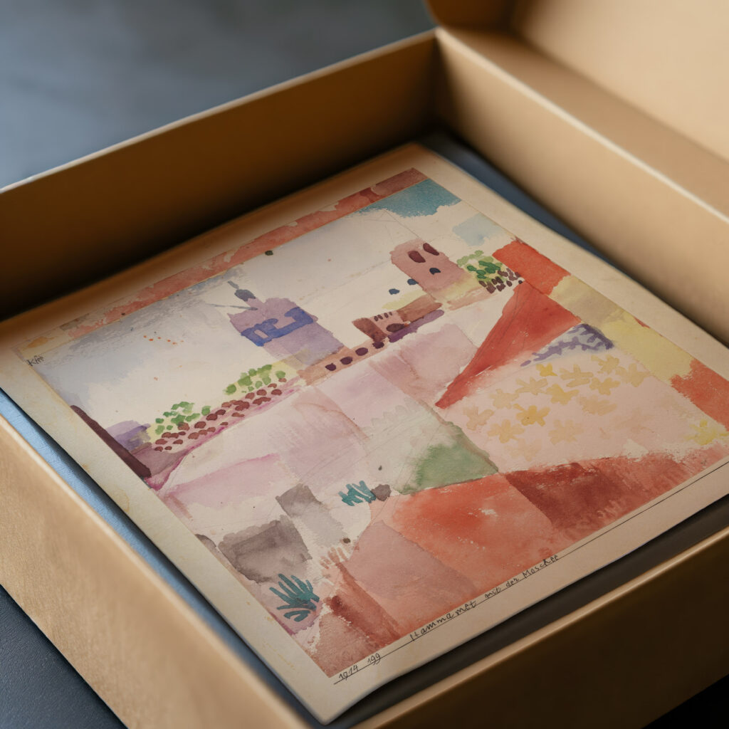 Hammamet with Its Mosque 1914 Paul Klee video mockup