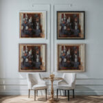 Handehochhaltende Skizze Otto Meyer Amden framed posters mockup