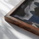 Handelsdokken te Oostende 1924 Leon Spilliaert close up dark wood mockup