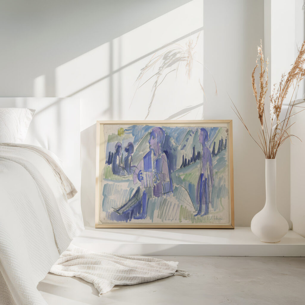 Handorgler in einer Mondnacht ca. 1924 Ernst Ludwig Kirchner 4 mockup