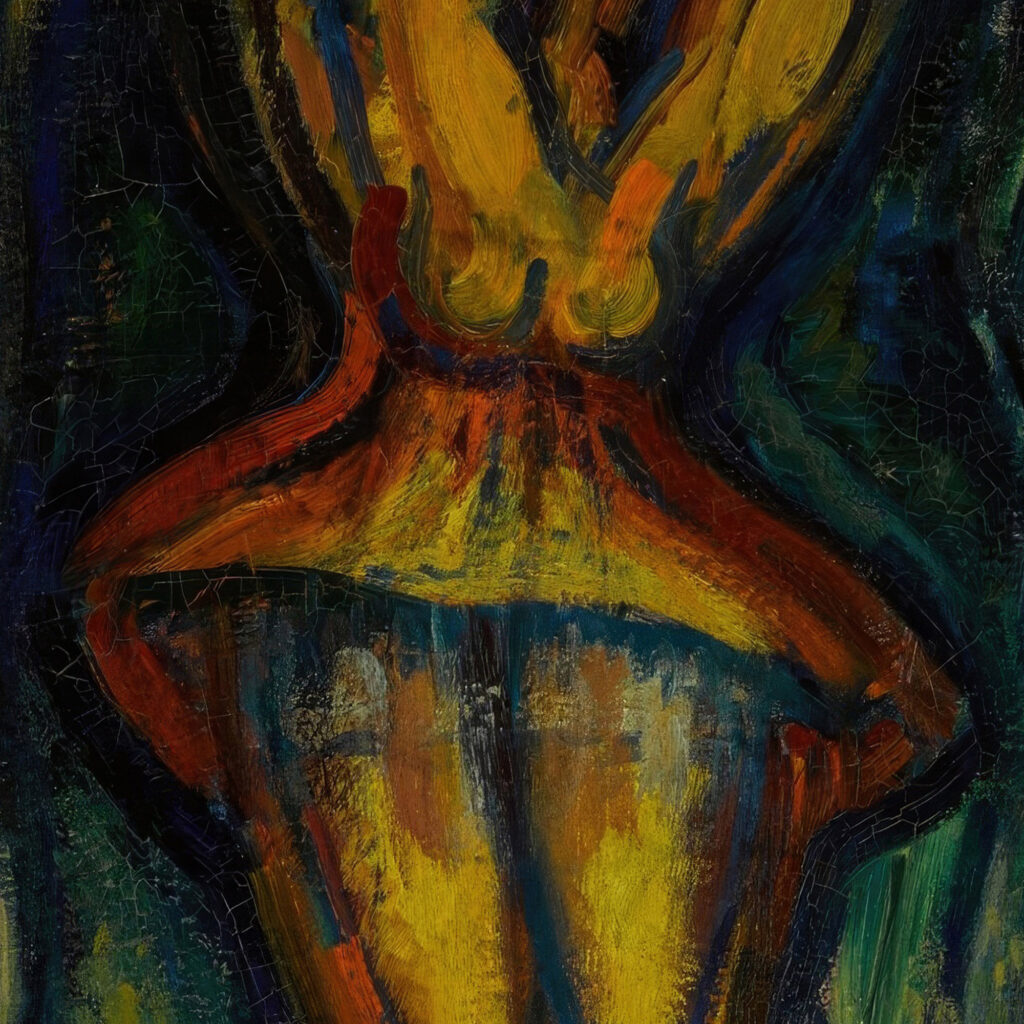 Harlequin Columbine and Pierrot 1918 Mark Gertler 8 mockup