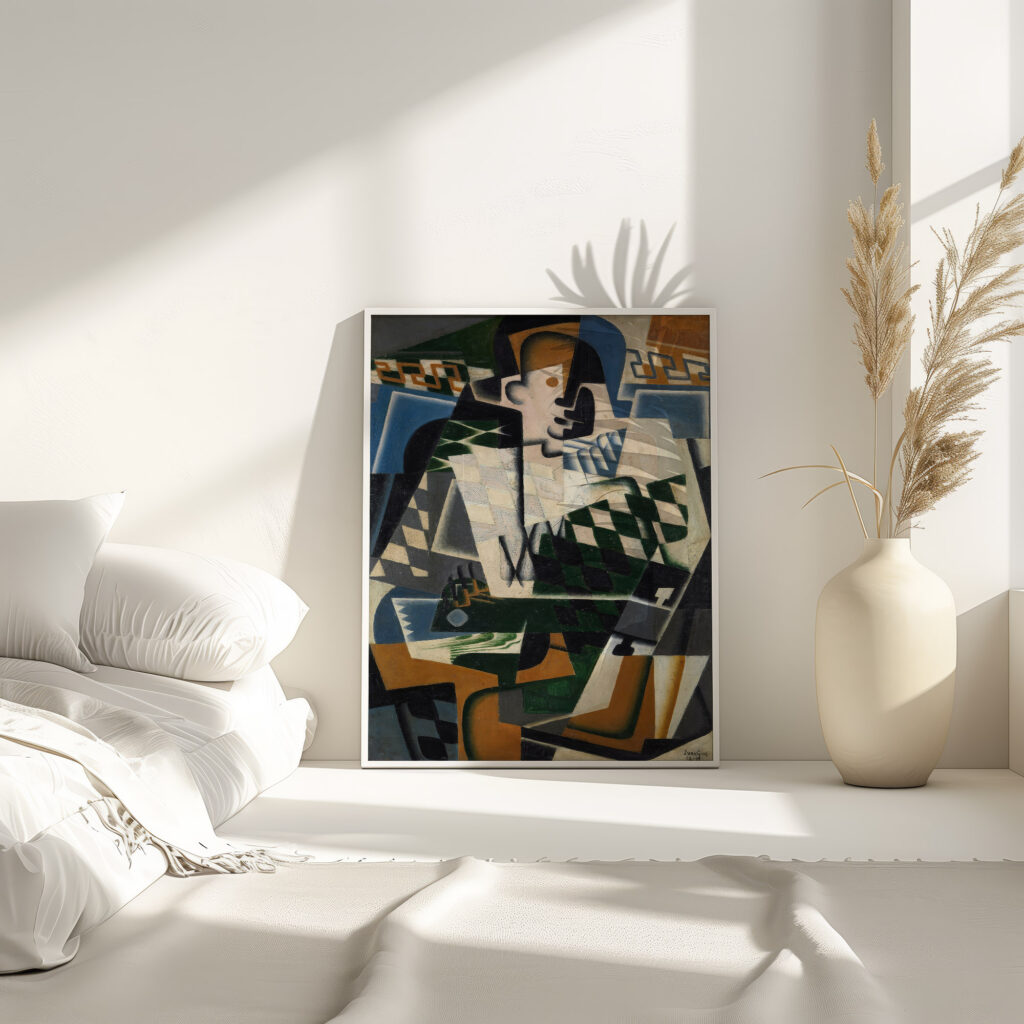 Harlequin with a Guitar 1917 Juan Gris 4 mockup