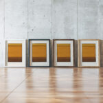 Harmony of Analogy in Broken Orange and YelIow Brown 1912 James Ward framed posters mockup