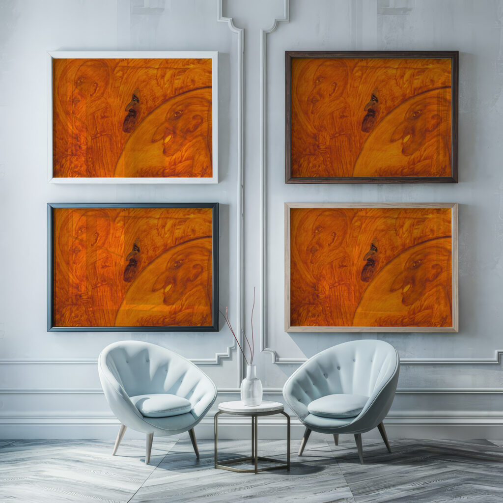 Harvestors B. Jesus Newton framed posters mockup