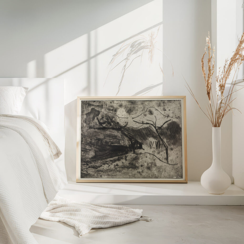 Hauschen unter Baumen im Schnee 1910 1913 Ernst Ludwig Kirchner 4 mockup