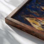 Hauser in Soest 1918 Christian Rohlfs close up dark wood mockup